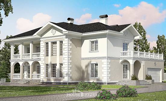 340-002-П Проект двухэтажного дома, гараж, просторный дом из кирпича Севастополь | Проекты домов от House Expert