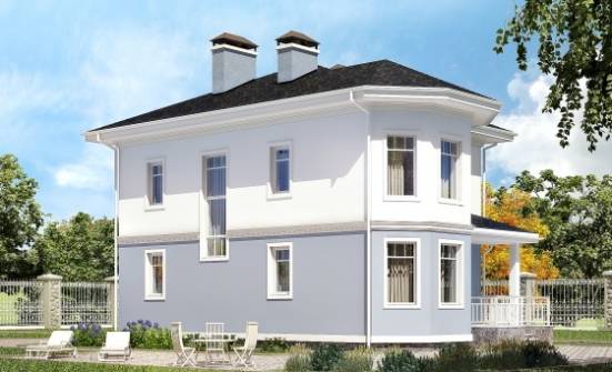 120-001-П Проект двухэтажного дома, современный домик из газосиликатных блоков Севастополь | Проекты домов от House Expert