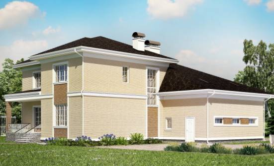 335-001-Л Проект двухэтажного дома, гараж, современный коттедж из кирпича Севастополь | Проекты домов от House Expert