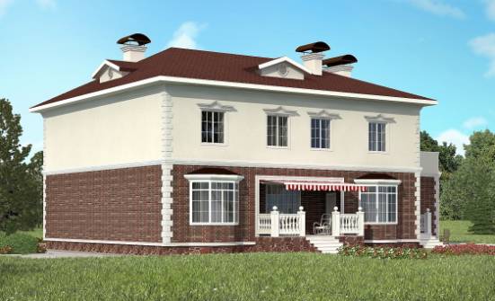 380-001-Л Проект двухэтажного дома, гараж, просторный загородный дом из кирпича Севастополь | Проекты домов от House Expert