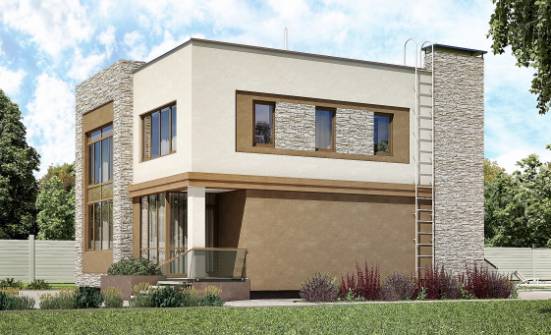 185-001-П Проект двухэтажного дома, простой загородный дом из керамзитобетонных блоков Севастополь | Проекты домов от House Expert