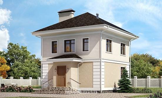 090-003-Л Проект двухэтажного дома, скромный коттедж из поризованных блоков Севастополь | Проекты домов от House Expert