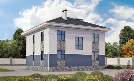 150-014-Л Проект двухэтажного дома, доступный загородный дом из блока Севастополь | Проекты домов от House Expert