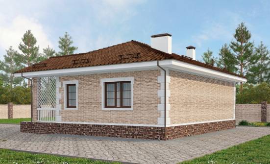065-002-П Проект бани из кирпича Севастополь | Проекты одноэтажных домов от House Expert