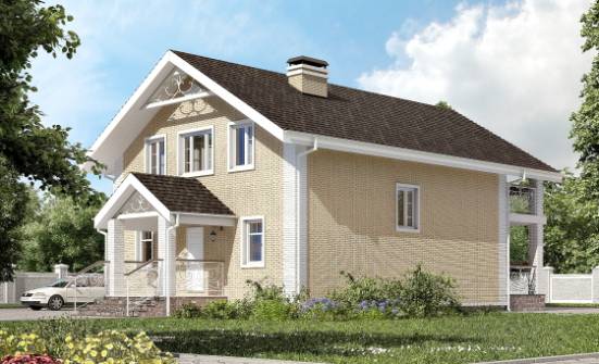150-007-Л Проект двухэтажного дома мансардой, бюджетный коттедж из арболита Севастополь | Проекты домов от House Expert