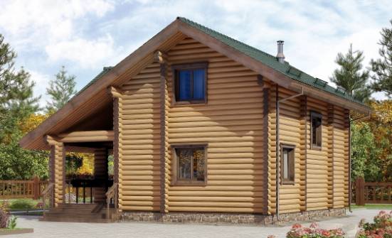 110-005-П Проект двухэтажного дома с мансардным этажом, недорогой дом из дерева Севастополь | Проекты домов от House Expert