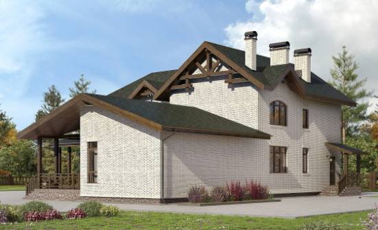 340-004-Л Проект двухэтажного дома, огромный коттедж из теплоблока Севастополь | Проекты домов от House Expert