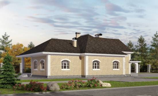 290-001-П Проект двухэтажного дома мансардой, гараж, огромный домик из кирпича Севастополь | Проекты домов от House Expert