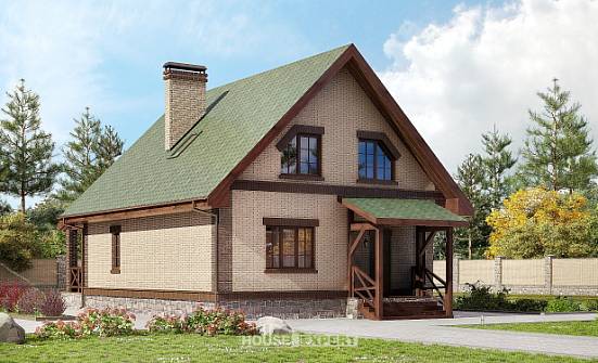 160-011-П Проект двухэтажного дома с мансардным этажом, бюджетный домик из твинблока Севастополь | Проекты домов от House Expert