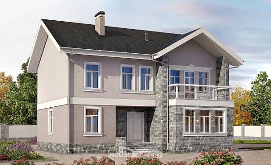 170-008-П Проект двухэтажного дома, красивый дом из пеноблока Севастополь | Проекты домов от House Expert