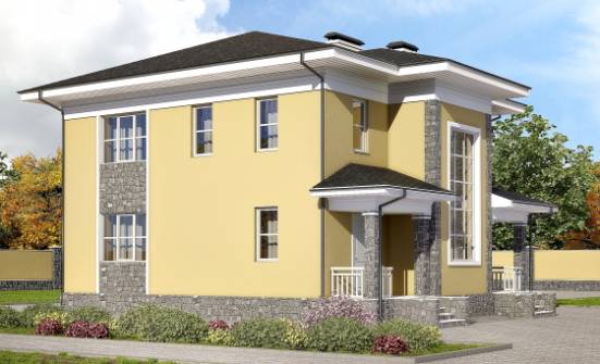 155-011-Л Проект двухэтажного дома, экономичный коттедж из поризованных блоков Севастополь | Проекты домов от House Expert