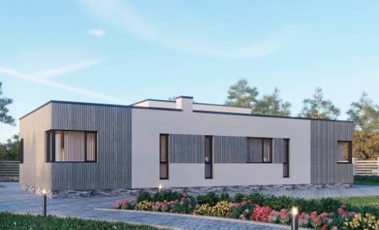 175-001-Л Проект одноэтажного дома, доступный коттедж из газобетона Севастополь | Проекты домов от House Expert