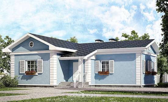 090-004-П Проект одноэтажного дома, красивый дом из газосиликатных блоков Севастополь | Проекты домов от House Expert
