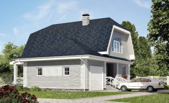 160-006-Л Проект двухэтажного дома с мансардой, гараж, классический домик из газосиликатных блоков Севастополь | Проекты домов от House Expert