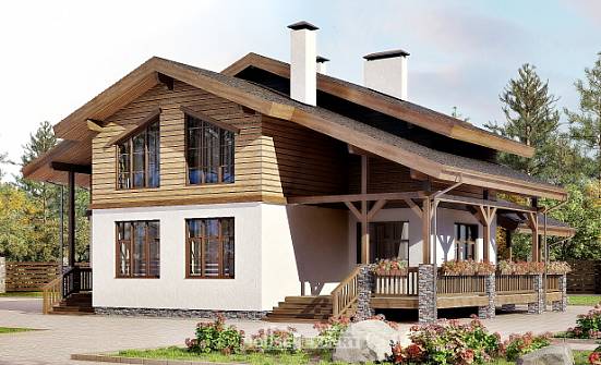 210-006-П Проект двухэтажного дома мансардный этаж, просторный загородный дом из кирпича Севастополь | Проекты домов от House Expert