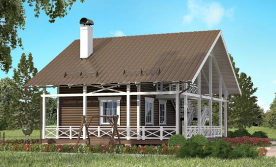 080-001-П Проект двухэтажного дома с мансардой, бюджетный домик из дерева Севастополь | Проекты домов от House Expert