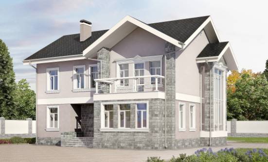 170-008-П Проект двухэтажного дома, красивый дом из пеноблока Севастополь | Проекты домов от House Expert