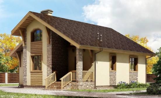 080-002-П Проект одноэтажного дома, красивый загородный дом из газосиликатных блоков Севастополь | Проекты домов от House Expert