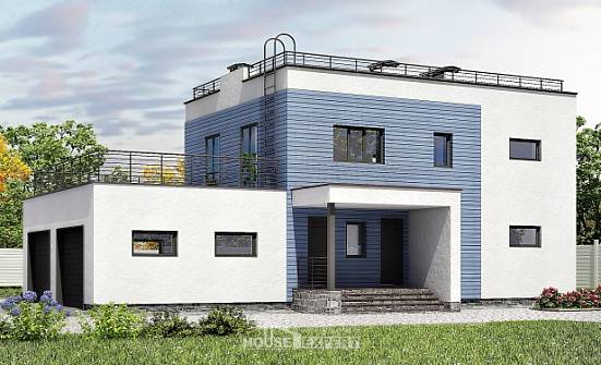180-012-Л Проект двухэтажного дома и гаражом, уютный загородный дом из кирпича Севастополь | Проекты домов от House Expert