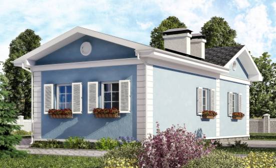 090-004-П Проект одноэтажного дома, красивый дом из газосиликатных блоков Севастополь | Проекты одноэтажных домов от House Expert
