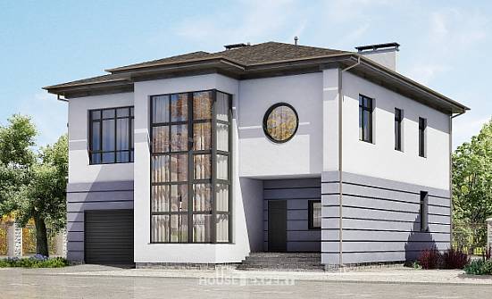 300-006-Л Проект двухэтажного дома и гаражом, уютный домик из кирпича Севастополь | Проекты домов от House Expert