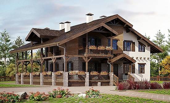 400-004-П Проект трехэтажного дома мансардный этаж и гаражом, классический домик из кирпича Севастополь | Проекты домов от House Expert