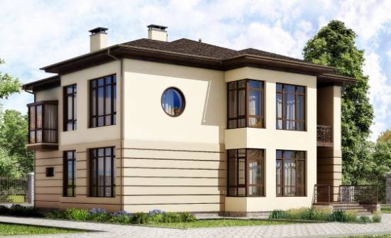 300-006-П Проект двухэтажного дома, гараж, классический коттедж из кирпича Севастополь | Проекты домов от House Expert