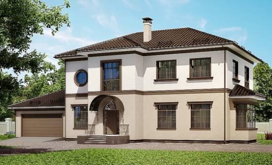 290-004-Л Проект двухэтажного дома, гараж, уютный домик из кирпича Севастополь | Проекты домов от House Expert