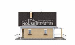 130-004-П Проект двухэтажного дома с мансардным этажом, экономичный домик из теплоблока Севастополь, House Expert
