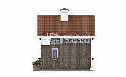 045-001-Л Проект двухэтажного дома с мансардным этажом, миниатюрный домик из блока Севастополь, House Expert