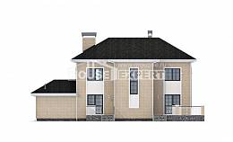180-006-П Проект двухэтажного дома, гараж, классический коттедж из кирпича, Севастополь