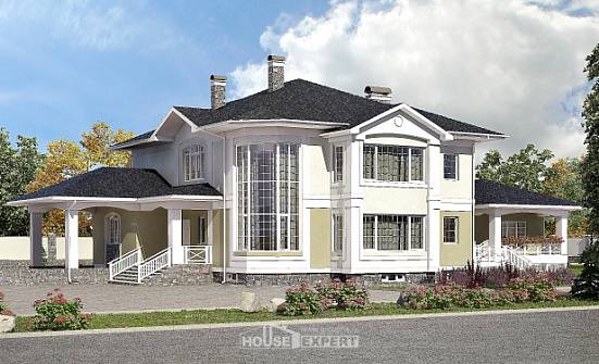 620-001-Л Проект трехэтажного дома, гараж, просторный дом из блока Севастополь | Проекты домов от House Expert