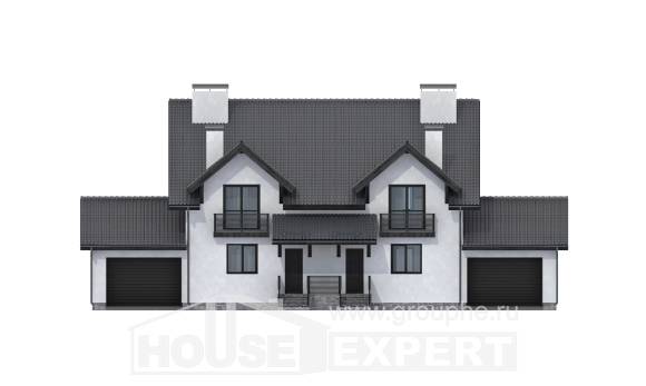 290-003-П Проект двухэтажного дома мансардный этаж, современный загородный дом из бризолита Севастополь, House Expert