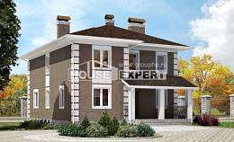 185-002-П Проект двухэтажного дома, современный домик из твинблока, Севастополь