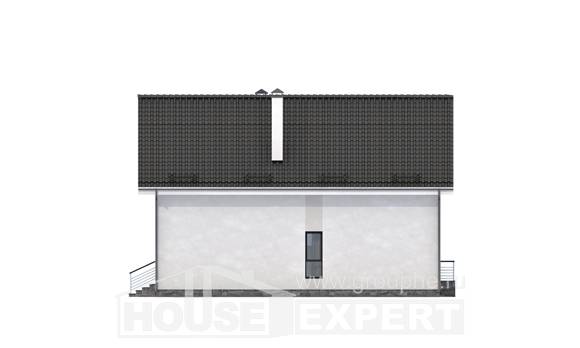200-007-Л Проект двухэтажного дома мансардный этаж, гараж, просторный дом из поризованных блоков, Севастополь