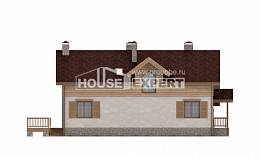165-002-П Проект двухэтажного дома мансардой и гаражом, доступный домик из бризолита Севастополь, House Expert