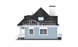110-001-Л Проект двухэтажного дома мансардой, уютный загородный дом из арболита Севастополь, House Expert