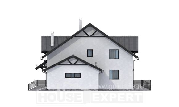 290-003-П Проект двухэтажного дома мансардой, уютный коттедж из керамзитобетонных блоков Севастополь, House Expert
