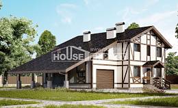 250-002-Л Проект двухэтажного дома мансардой, гараж, просторный домик из кирпича Севастополь, House Expert