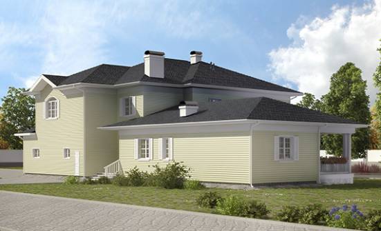 410-002-Л Проект двухэтажного дома, гараж, просторный загородный дом из пеноблока Севастополь | Проекты домов от House Expert
