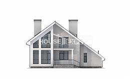 200-007-Л Проект двухэтажного дома с мансардным этажом, гараж, средний загородный дом из керамзитобетонных блоков, Севастополь