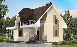 125-001-Л Проект двухэтажного дома мансардой, бюджетный дом из газосиликатных блоков Севастополь, House Expert