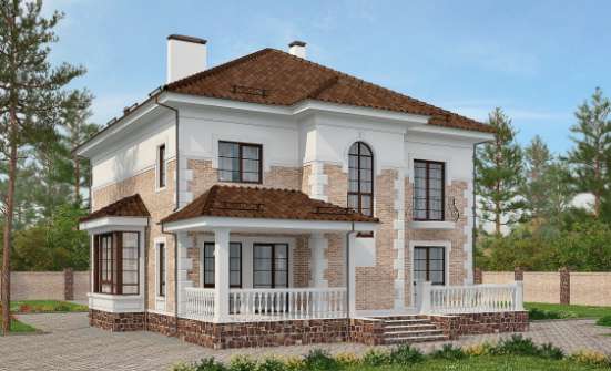 220-008-П Проект двухэтажного дома, просторный загородный дом из кирпича Севастополь | Проекты домов от House Expert