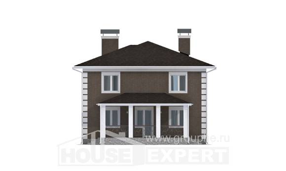 185-002-П Проект двухэтажного дома, классический коттедж из керамзитобетонных блоков Севастополь, House Expert