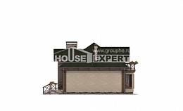 180-010-П Проект двухэтажного дома с мансардой, гараж, средний домик из бризолита Севастополь, House Expert