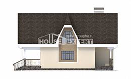 125-001-Л Проект двухэтажного дома мансардный этаж, уютный домик из блока Севастополь, House Expert