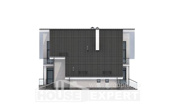 200-007-Л Проект двухэтажного дома мансардой, гараж, простой коттедж из пеноблока, Севастополь