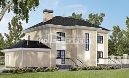 180-006-П Проект двухэтажного дома, гараж, красивый коттедж из кирпича, Севастополь