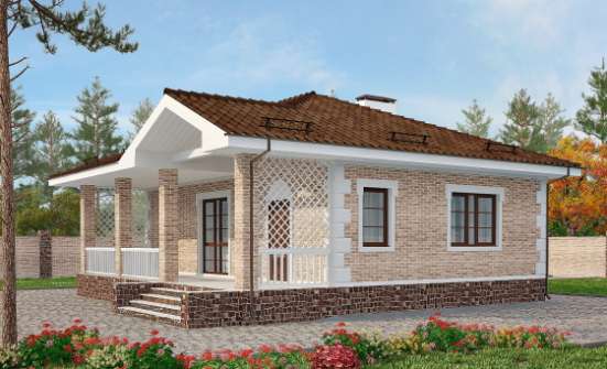 065-002-П Проект бани из кирпича Севастополь | Проекты одноэтажных домов от House Expert
