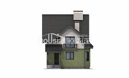 120-003-П Проект двухэтажного дома мансардой, недорогой коттедж из твинблока Севастополь, House Expert